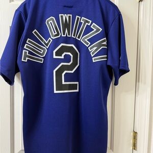 New authentic Co Rockies purple majestic Troy Tulowitzki unisex jersey medium